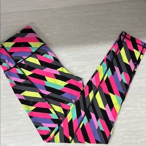 Victoria's Secret Knockout Neon Pattern Leggings Activewear